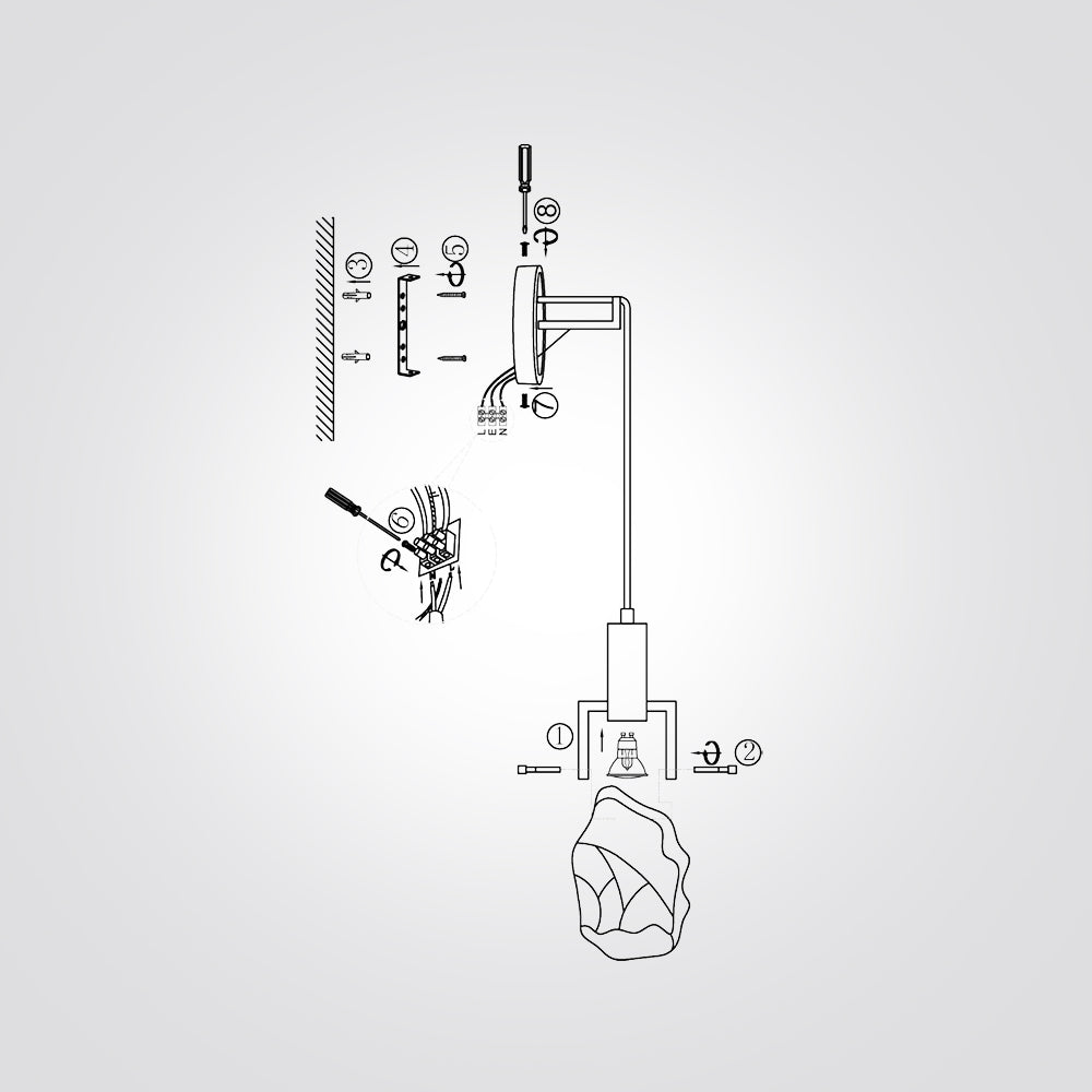 מנורת קיר איביזה| שחור