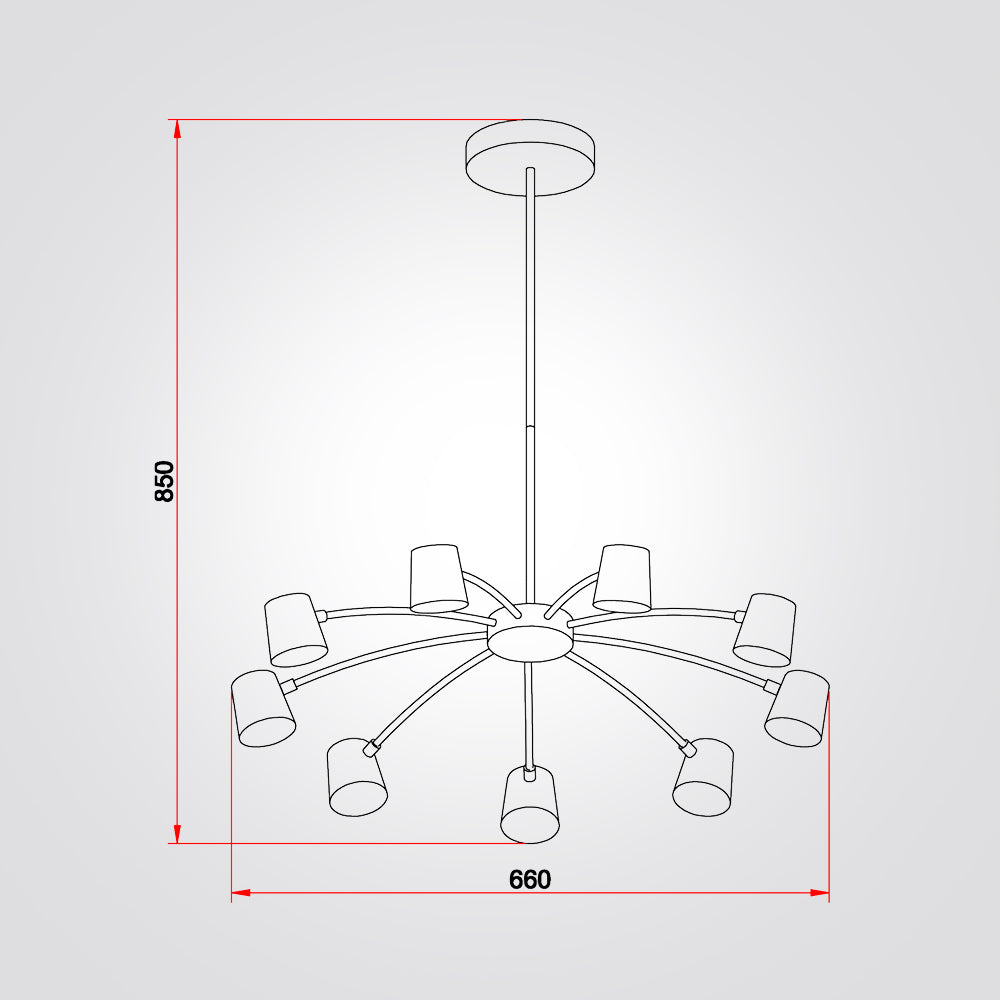 מנורת תליה פירנצה 9 זרועות לד