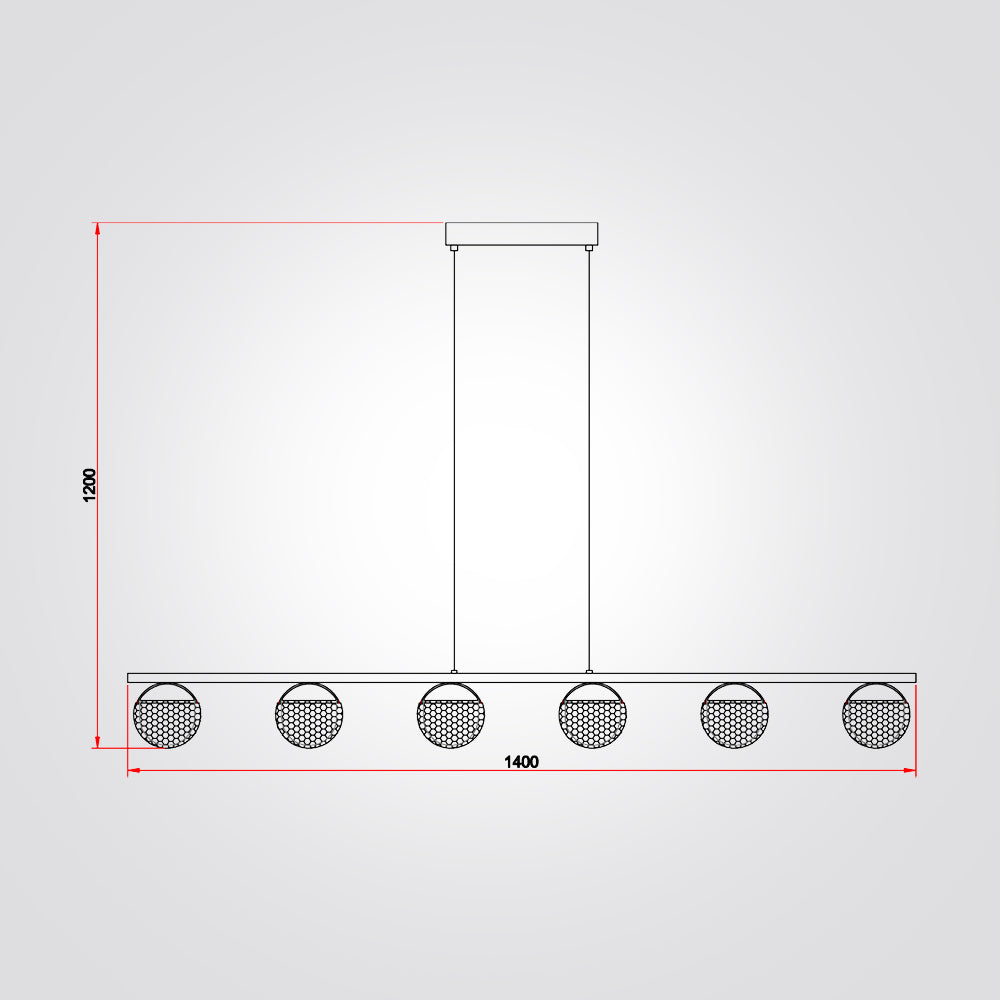 מנורת תליה בארי לד שחור+פליז