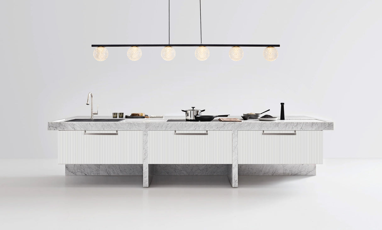 מנורת תליה בארי לד שחור+פליז