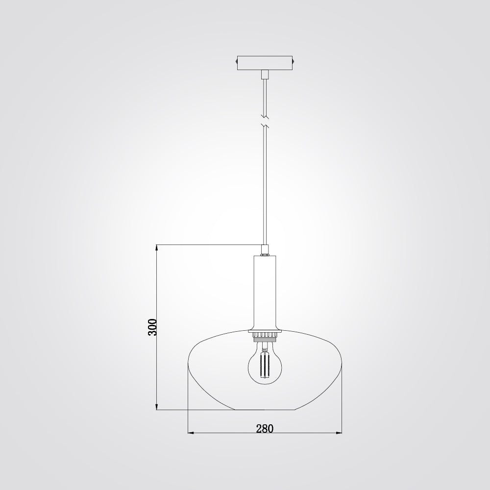 מנורת תליה קארדין שחור דגם A