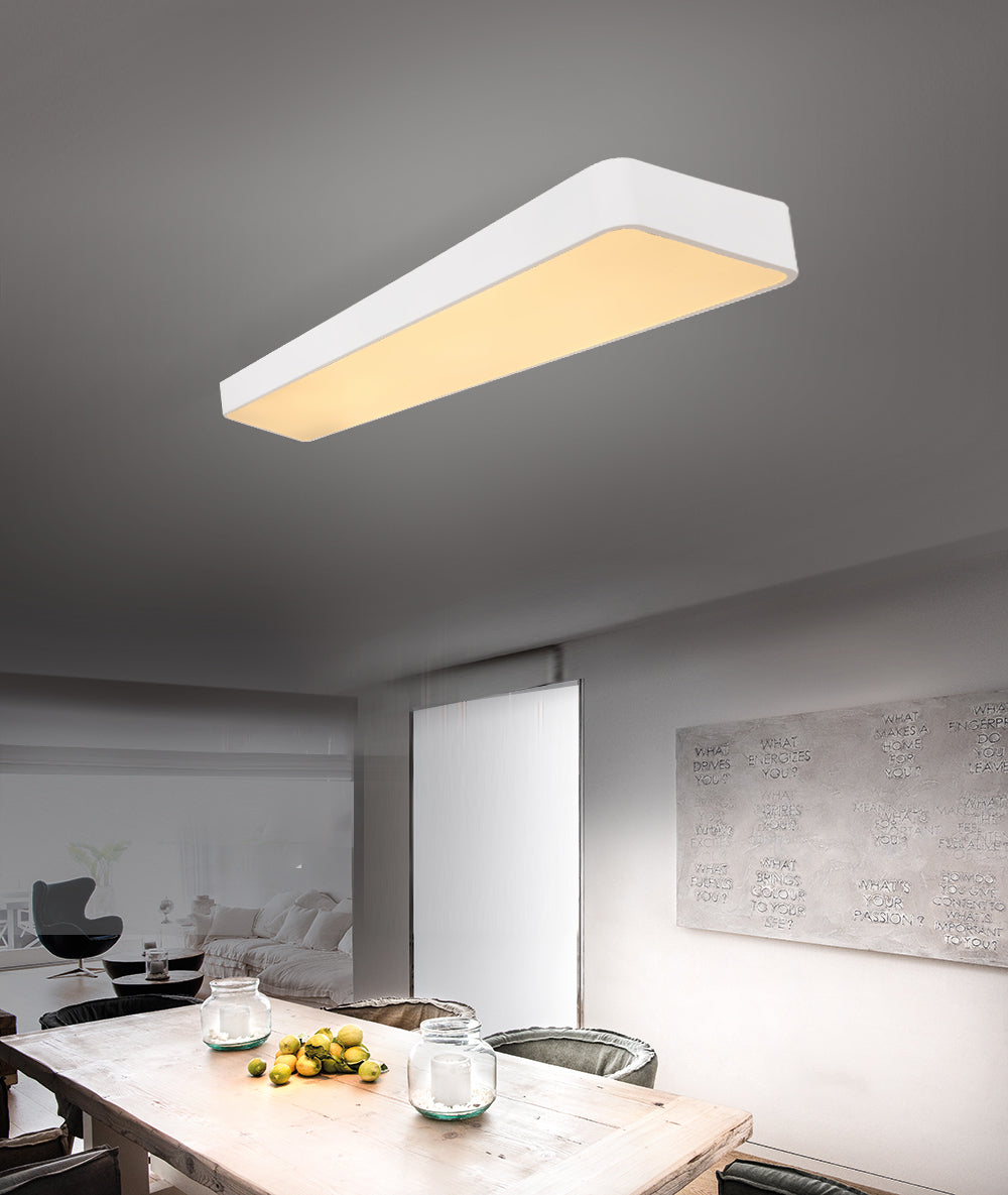 צמוד תקרה מלבני סול שחור| לבן