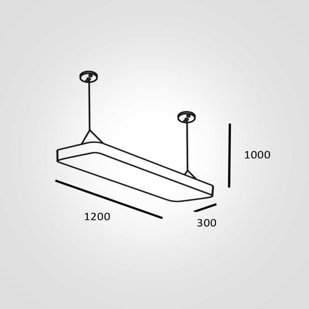 מנורת תלייה מלבנית סול שחור| לבן