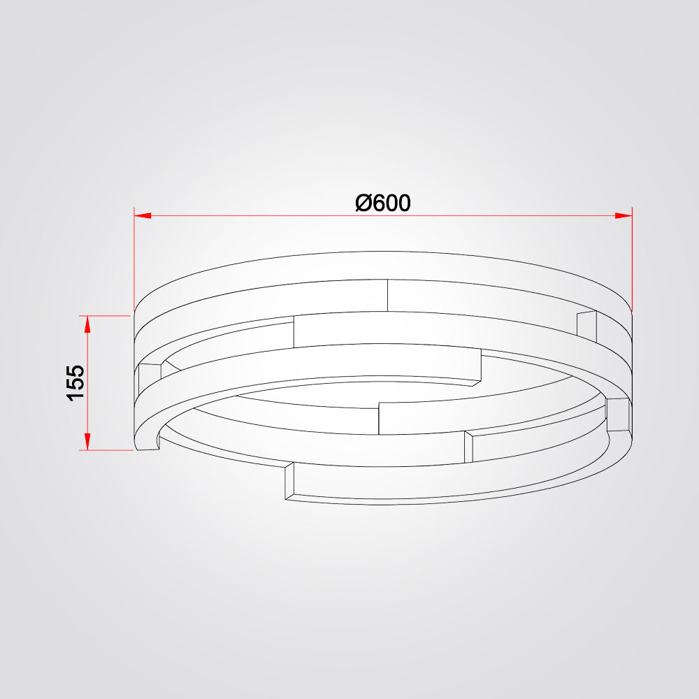 צמוד תקרה קריסטל ברקת דגם C