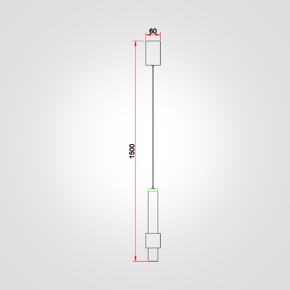מנורת תלייה בריסל צילינדר בודד