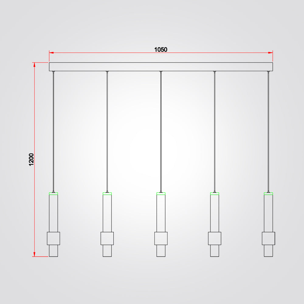 מנורת תלייה בריסל צילינדר חמישיה