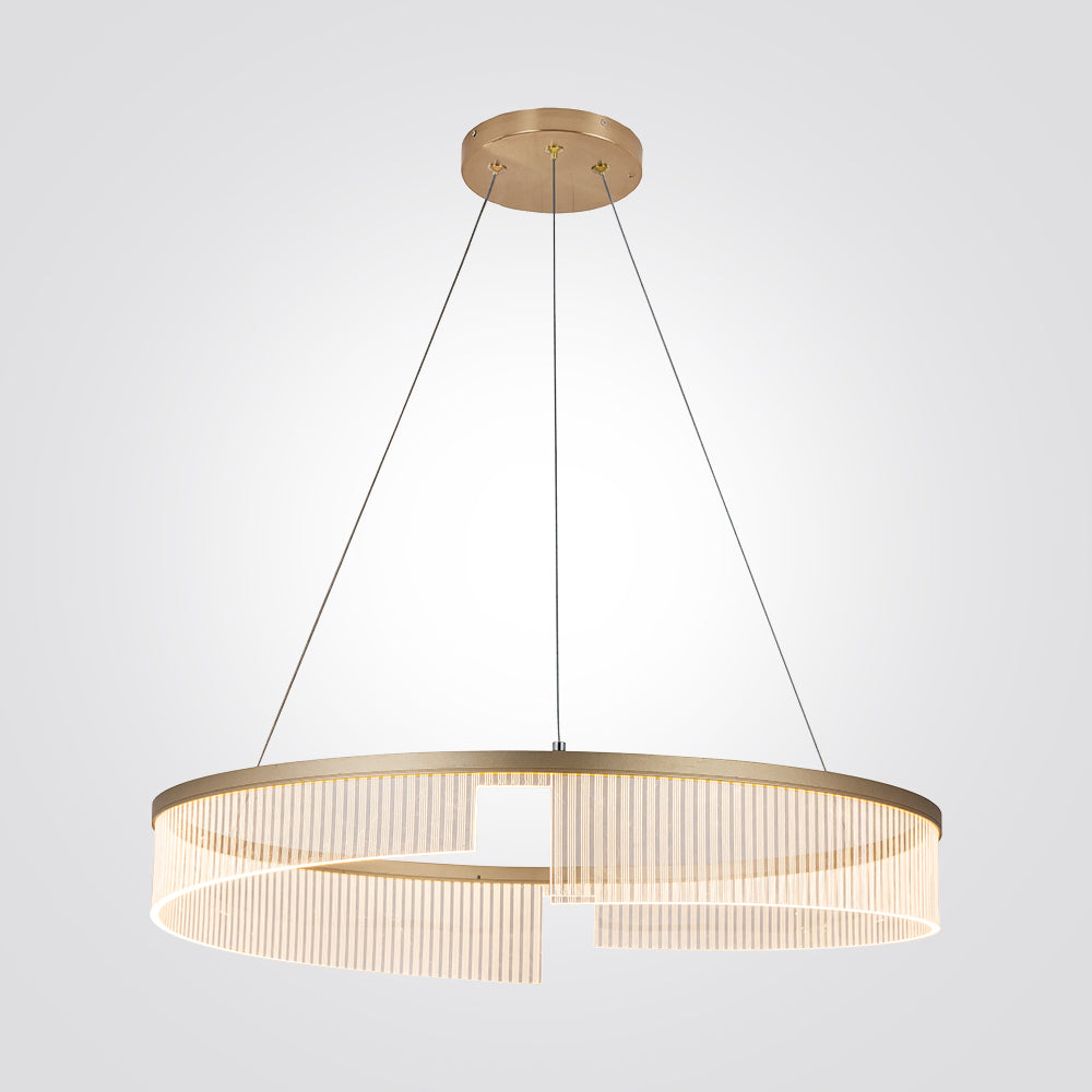 מנורת תלייה רינג רומא זהב Φ60