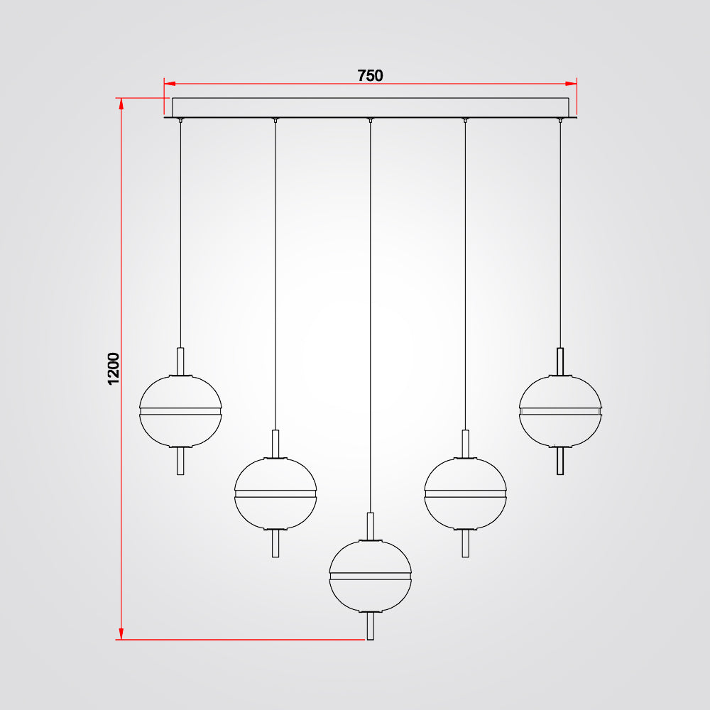 מנורת תליה לד מיני| חמישיה