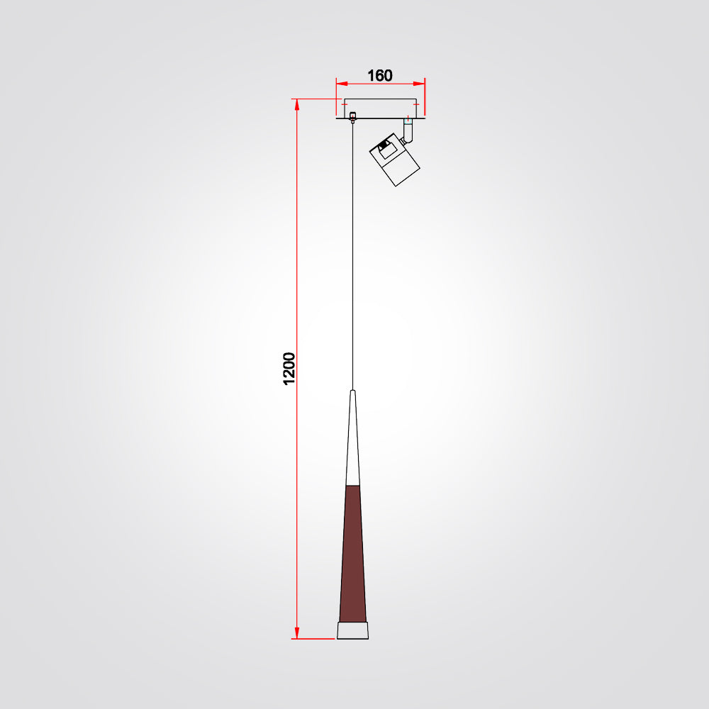 מנורת תלייה זאפירה + ספוט מתכוונן דגם| A