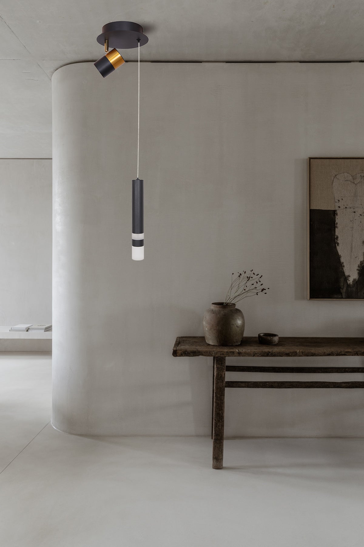 מנורת תלייה זאפירה + ספוט מתכוונן דגם| B