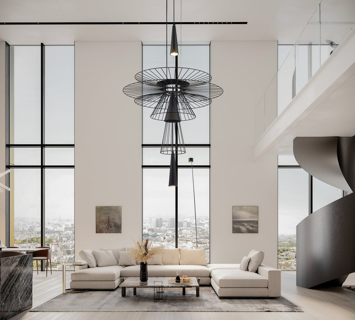 מנורת תליה פרונטרה| שחור