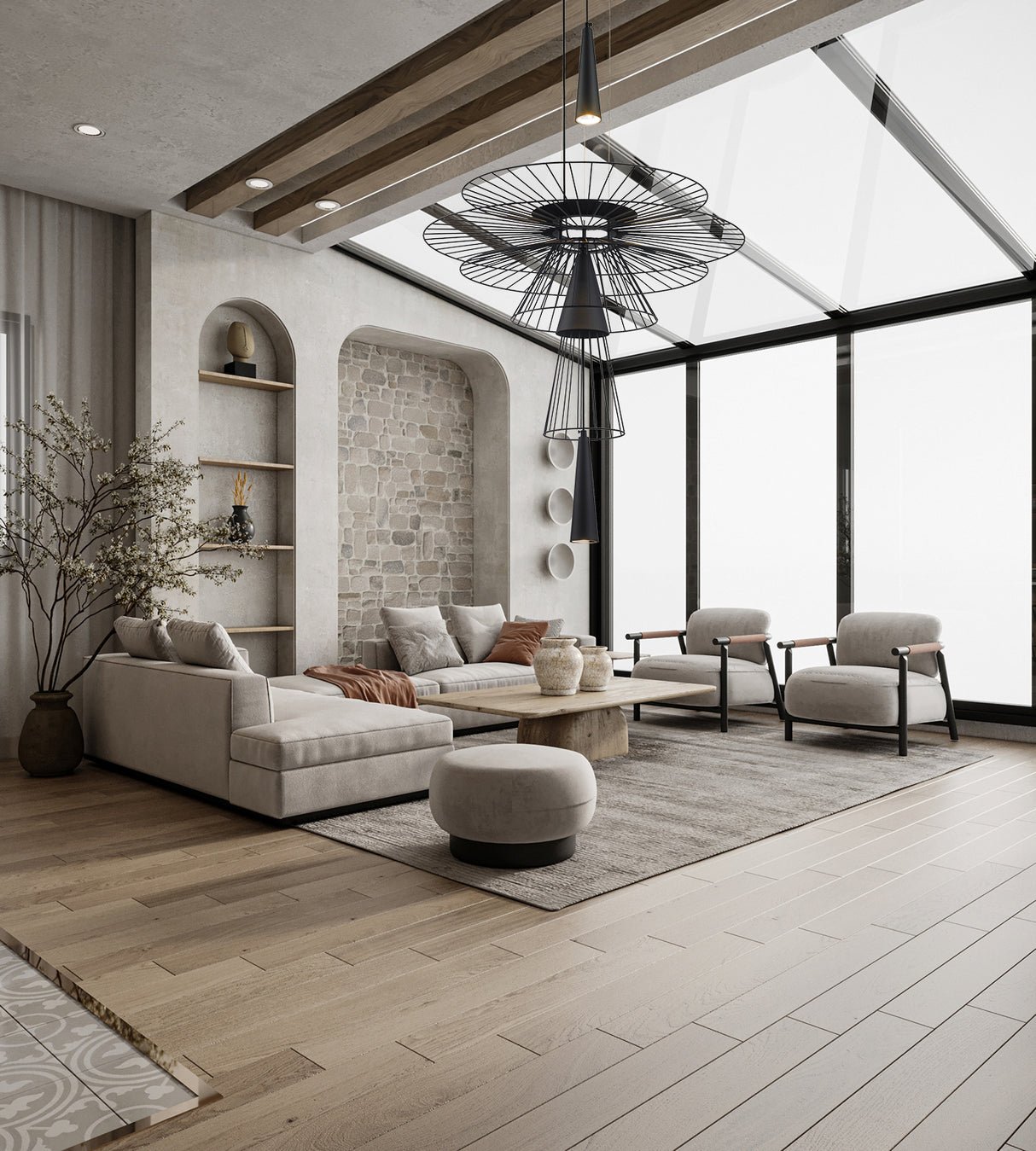 מנורת תליה פרונטרה| שחור