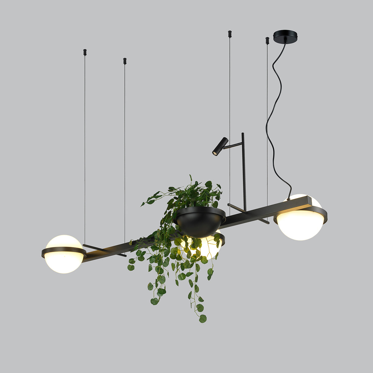 מנורת תליה גוליה+אדנית לצמחי נוי