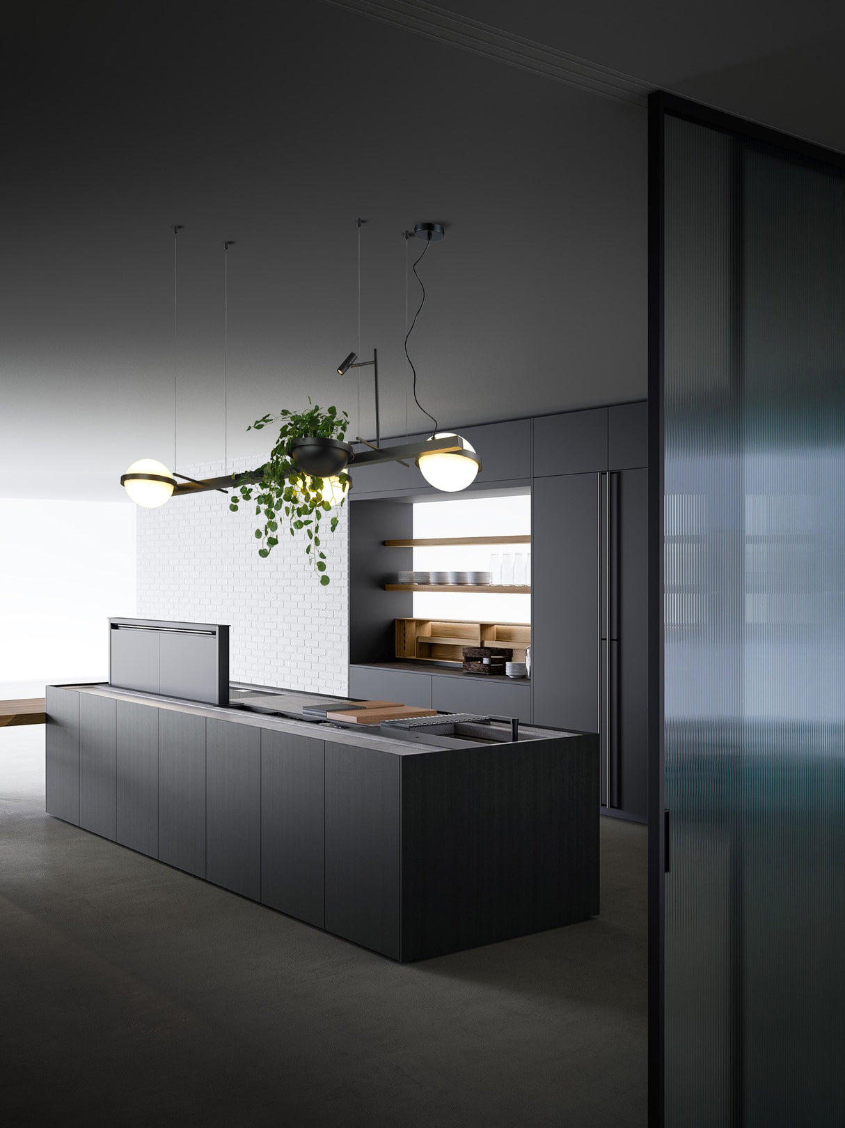 מנורת תליה גוליה+אדנית לצמחי נוי