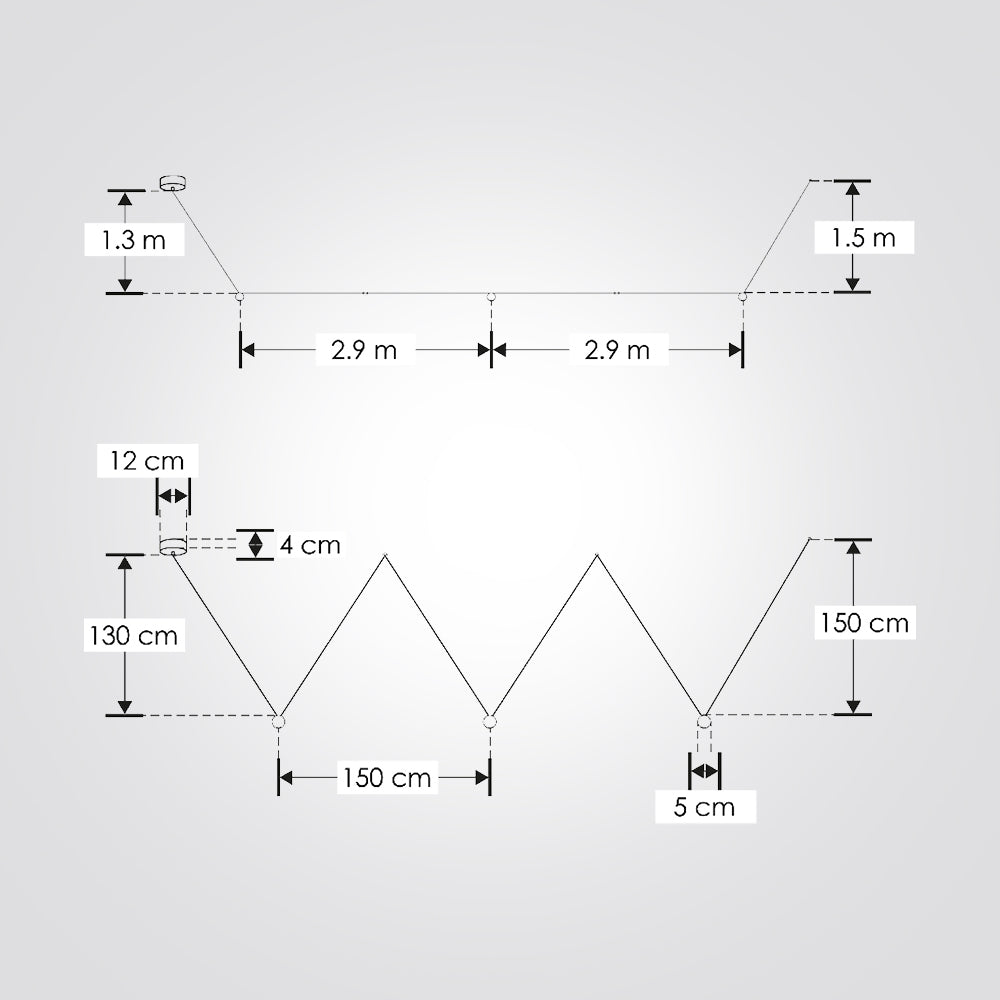 מנורת תלייה לוליינים דאסטר לד שלישייה