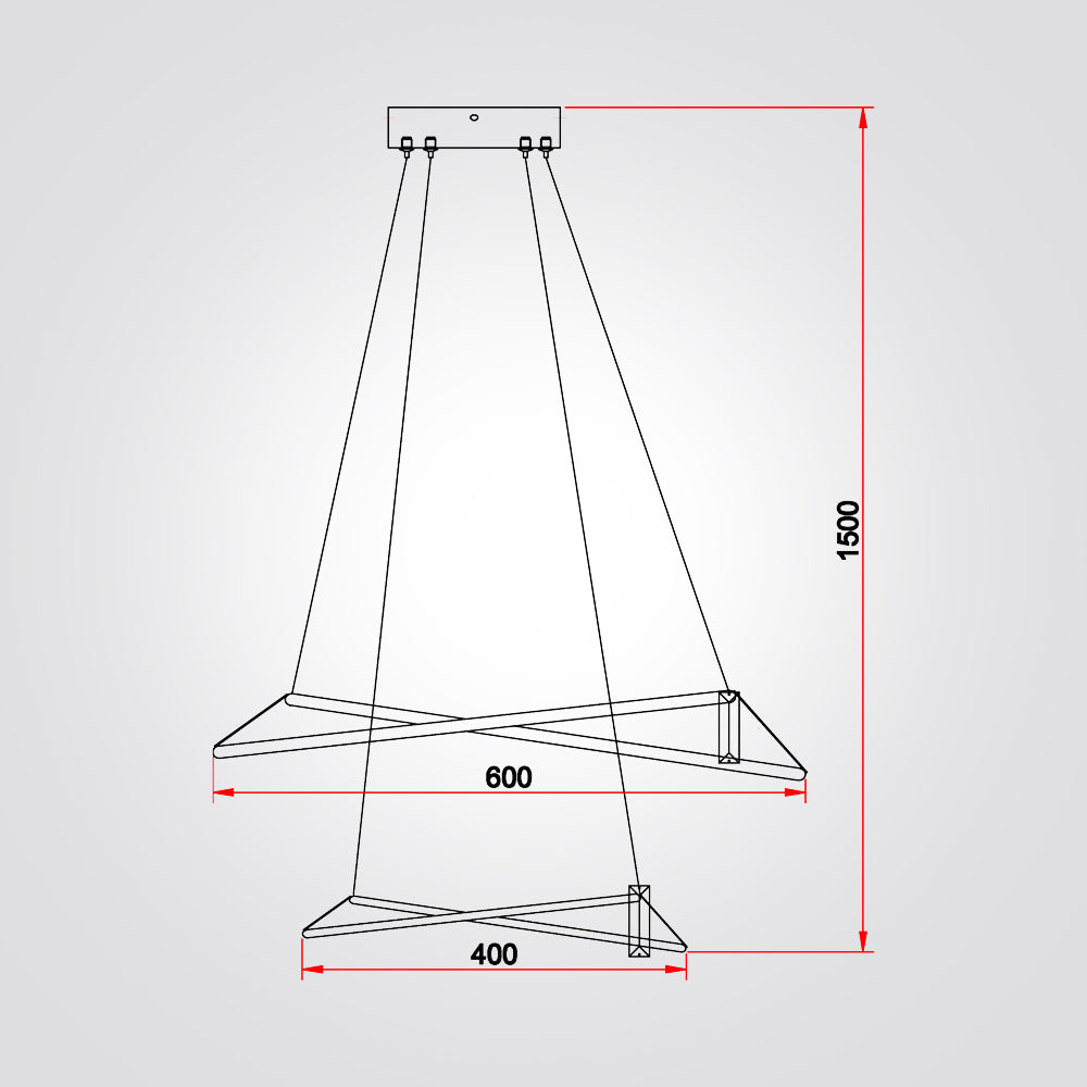 מנורת תליה רינג ספרינג לד| זוגי