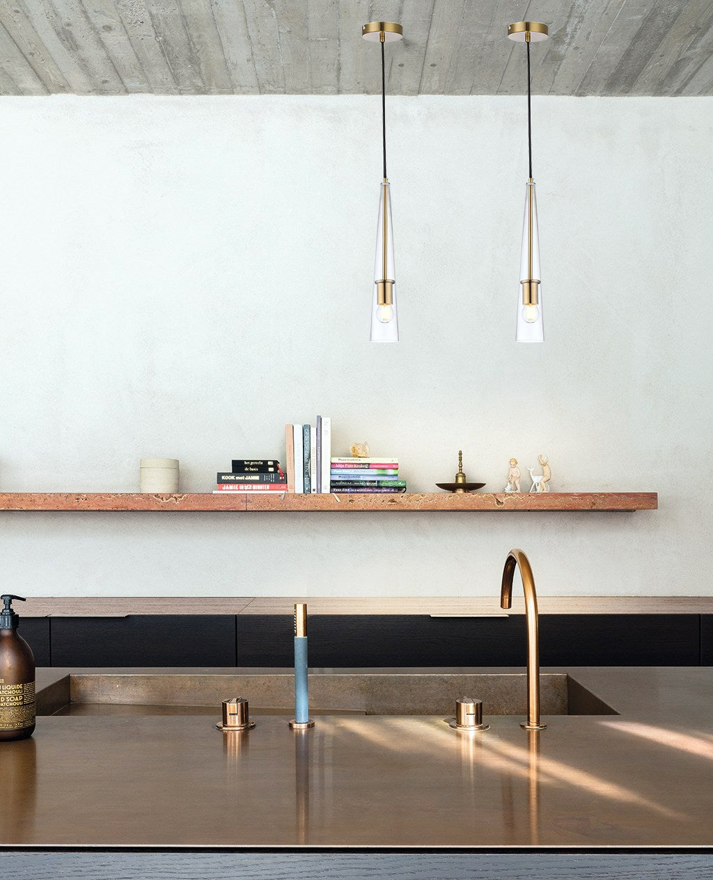 מנורת קיר קורה| זהב