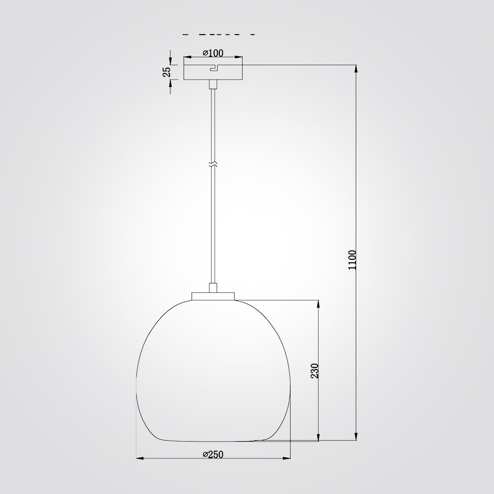 מנורת תלייה אודיסיי| שקוף| מעושן| אמבר