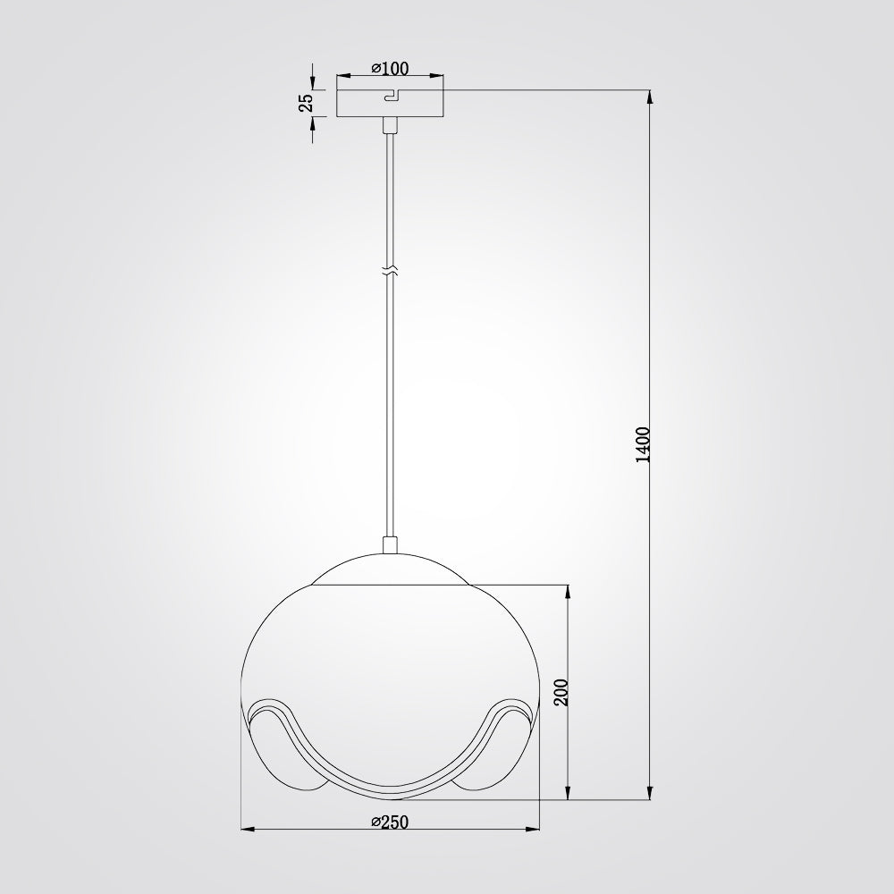 מנורת תלייה אינסייט| שקוף| מעושן
