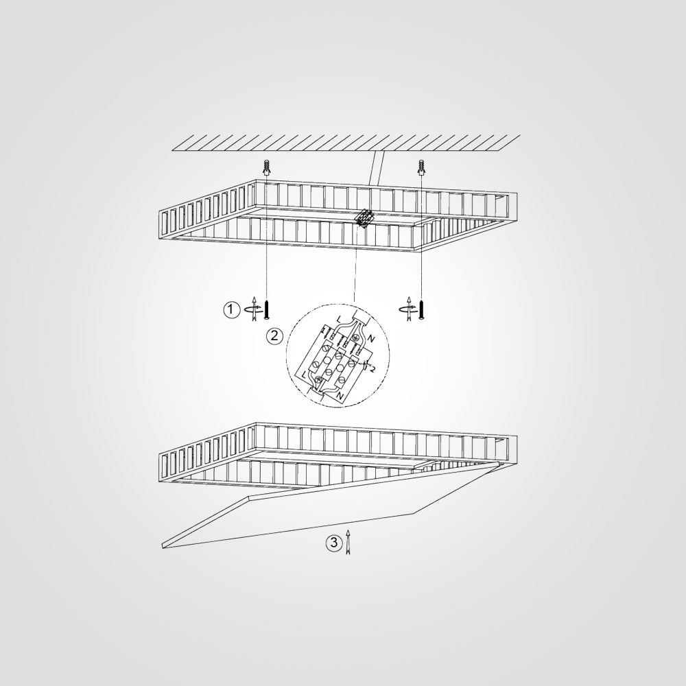 צמוד תקרה אלון מרובע| עץ |60| CCT