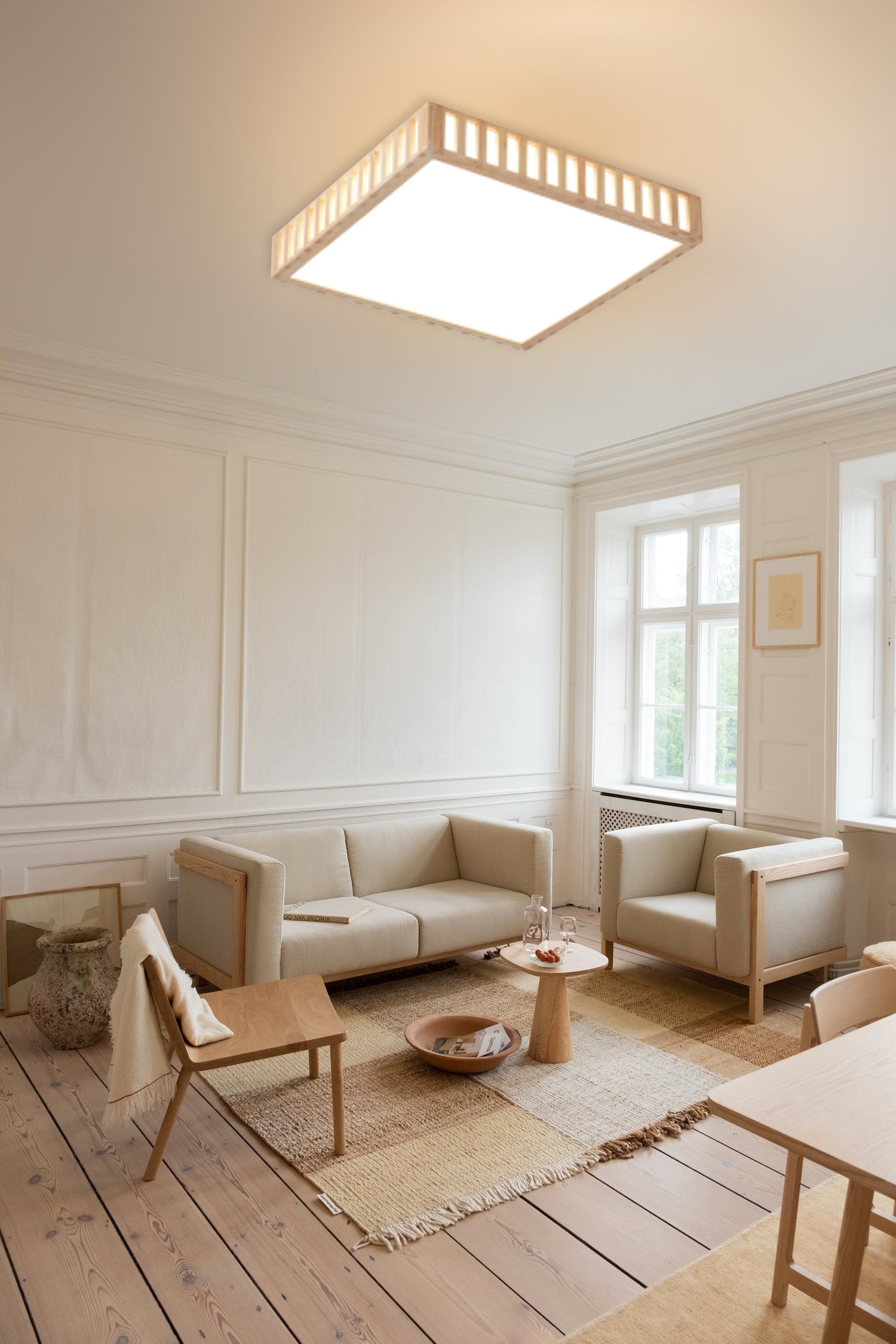 צמוד תקרה אלון מרובע| עץ |60| CCT