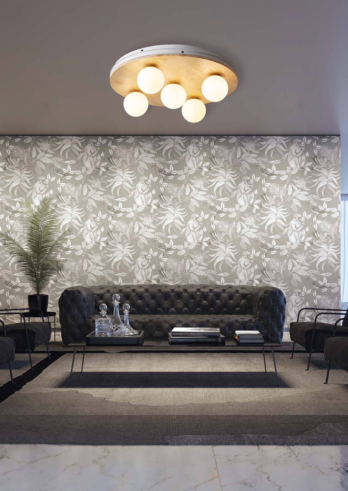 צמוד תקרה עץ חורש