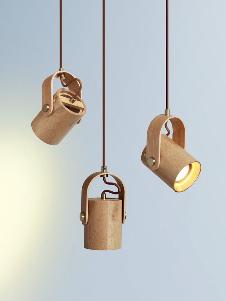 מנורת תלייה ספוט מתכוונן אלון|עץ |GU10