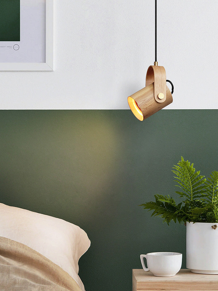 מנורת תלייה ספוט מתכוונן אלון|עץ |GU10