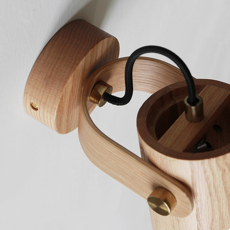 מנורת קיר | תקרה ספוט מתכוונן אלון|עץ |GU10