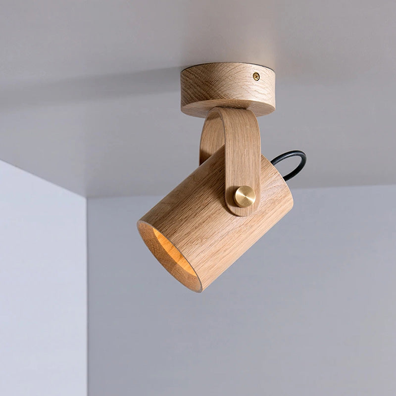 מנורת קיר | תקרה ספוט מתכוונן אלון|עץ |GU10
