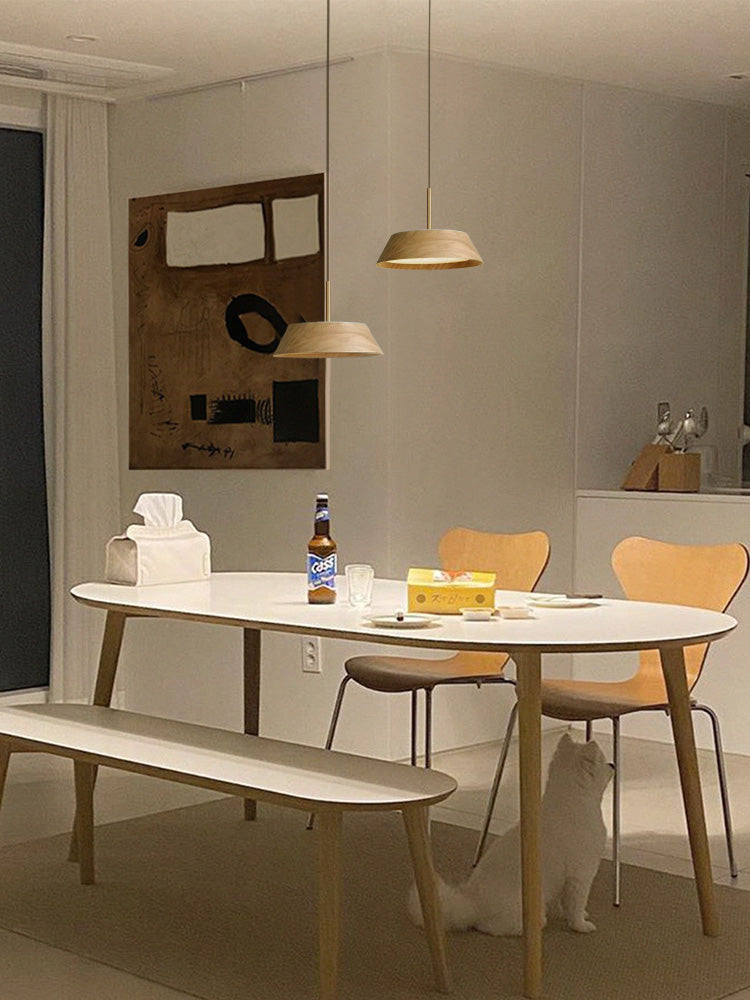 מנורת תלייה נועה לד| עץ