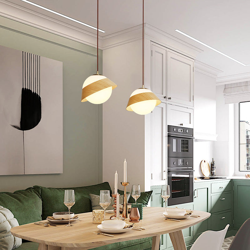 מנורת תלייה סאמי דגם A| עץ