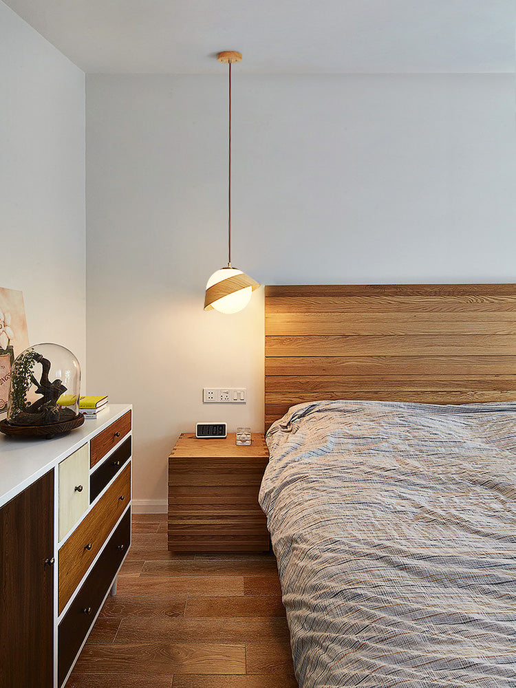 מנורת תלייה סאמי דגם A| עץ