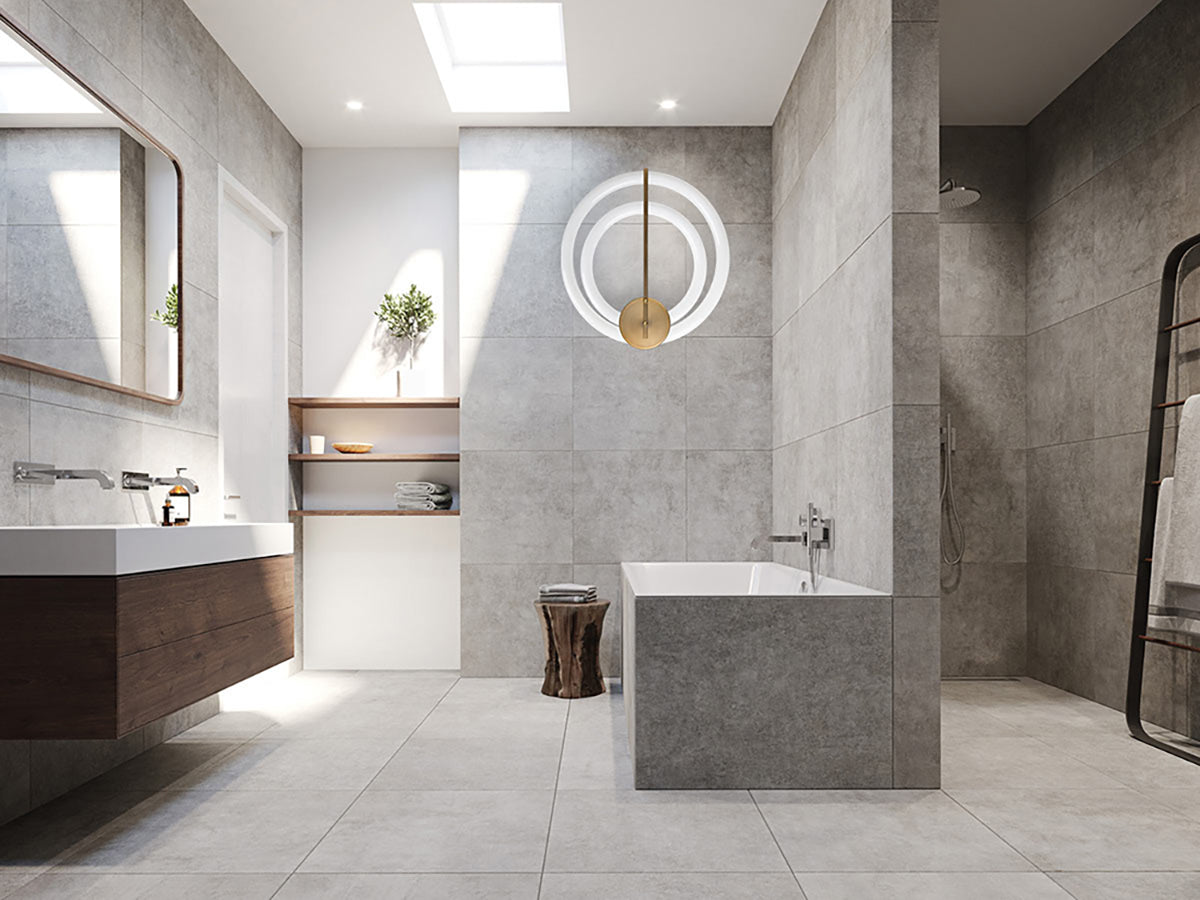 צמוד תקרה פלורוסנט לד| 20W+28W| שחור| פליז| לבן