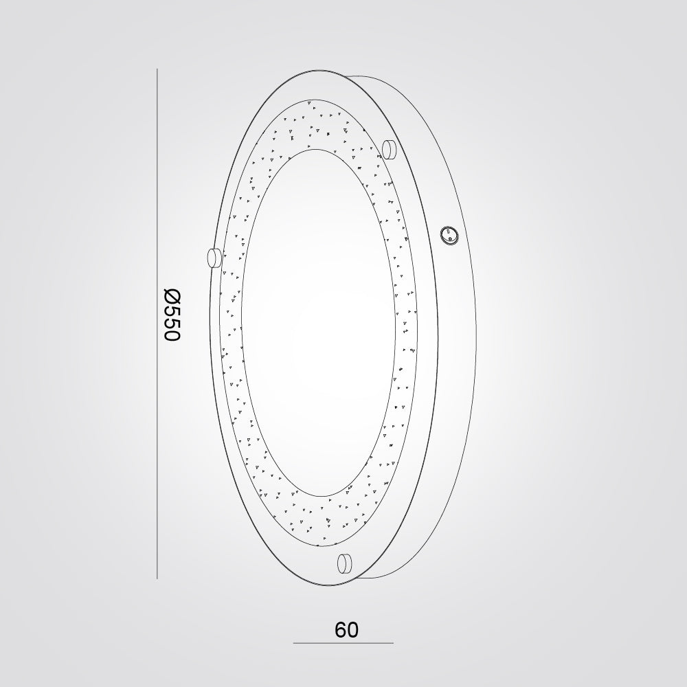 מראה מוארת אליסף לד עגול