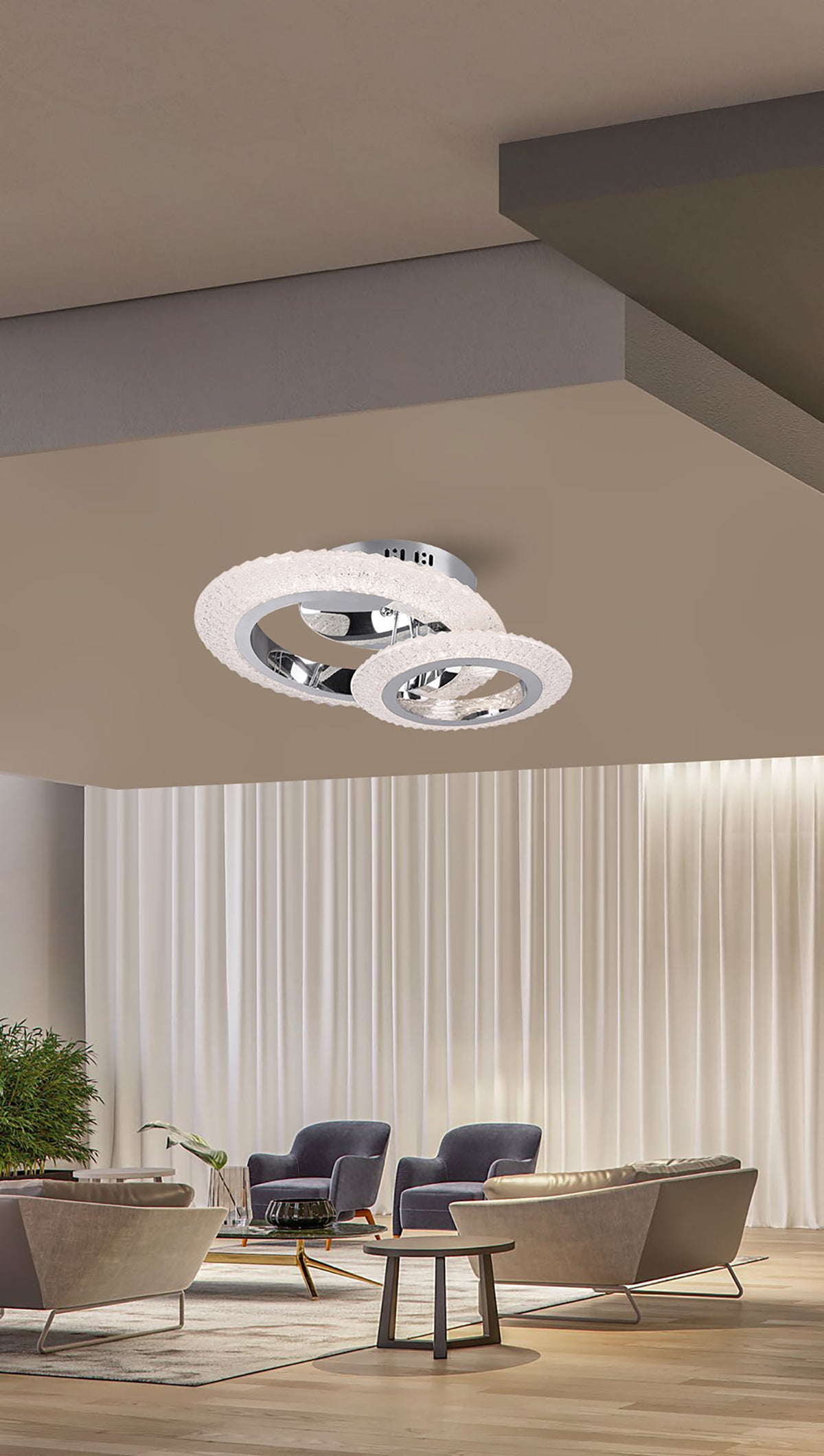 צמוד תקרה מונא לד| Φ48| כרום