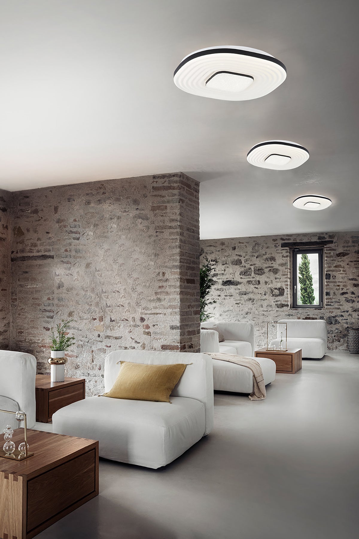 צמוד תקרה קורל לד CCT+ שלט Φ50| שחור+ לבן