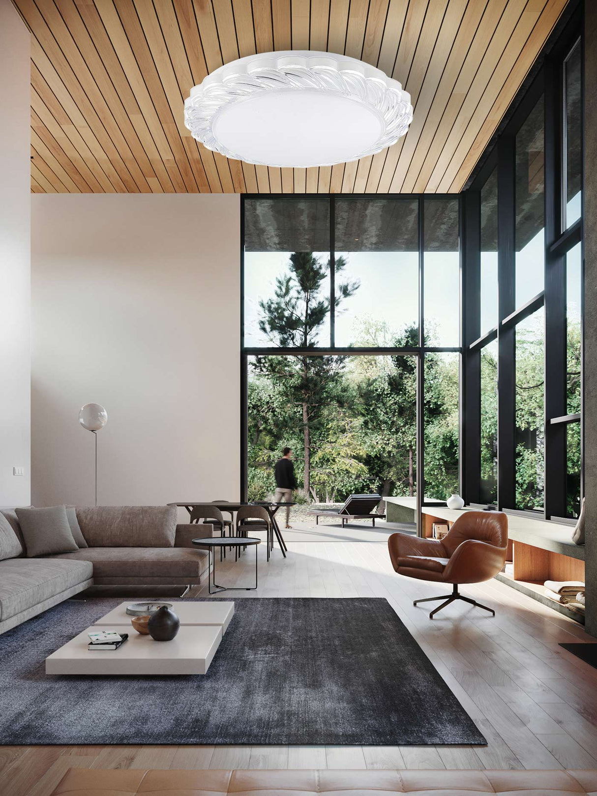 צמוד תקרה יעל לד CCT+ שלט Φ40| Φ50| לבן