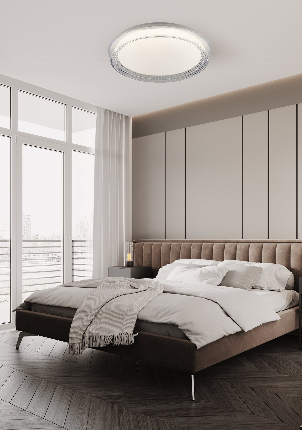 צמוד תקרה טאל לד CCT+ שלט Φ40| Φ50| לבן