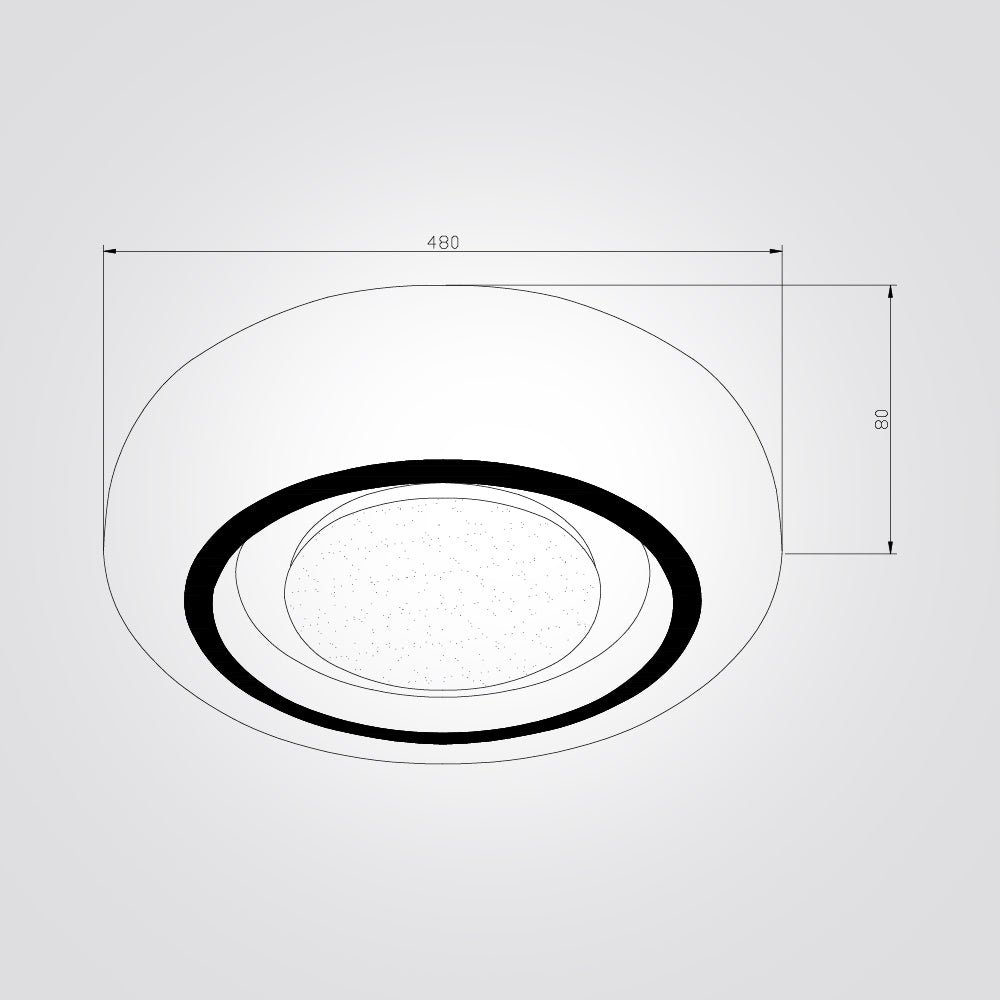 צמוד תקרה רונן לד CCT+ שלט Φ40| Φ50| לבן