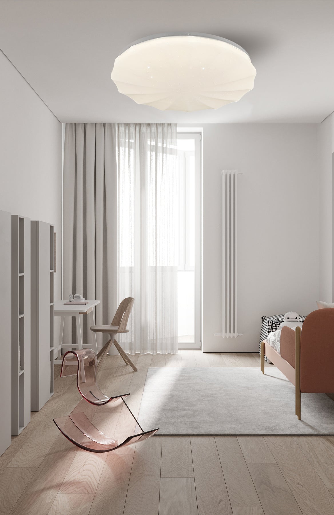 צמוד תקרה איוב לד CCT+ שלט Φ40| Φ50| לבן