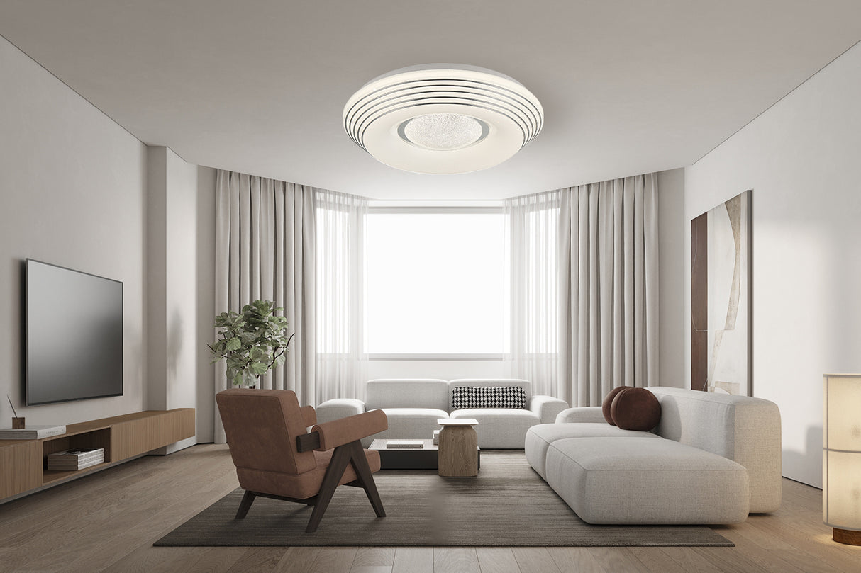 צמוד תקרה מור לד CCT+ שלט Φ40| Φ50| לבן