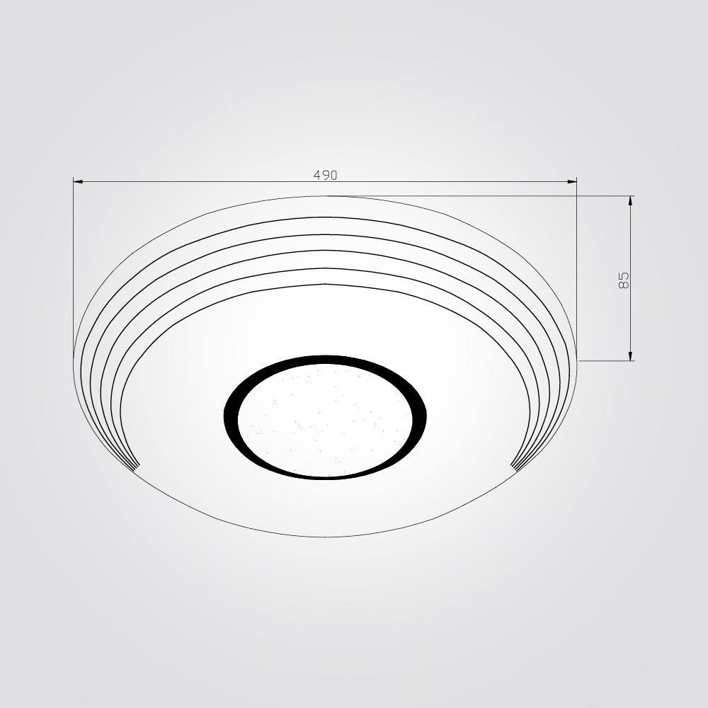 צמוד תקרה מור לד CCT+ שלט Φ40| Φ50| לבן