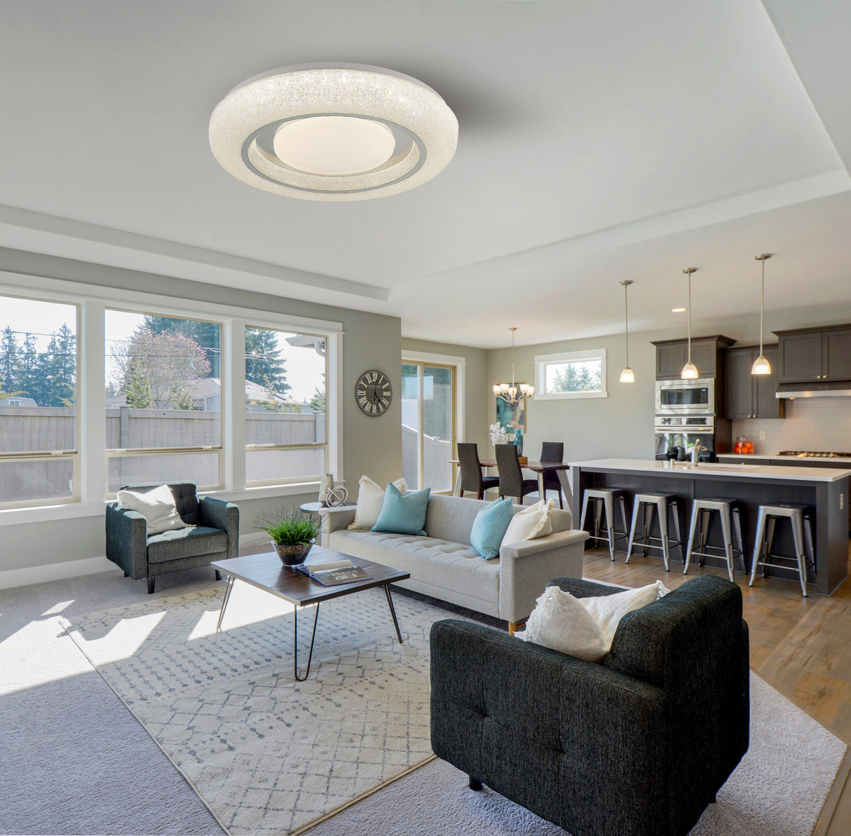 צמוד תקרה ביאן לד CCT+ שלט Φ40| Φ50| לבן