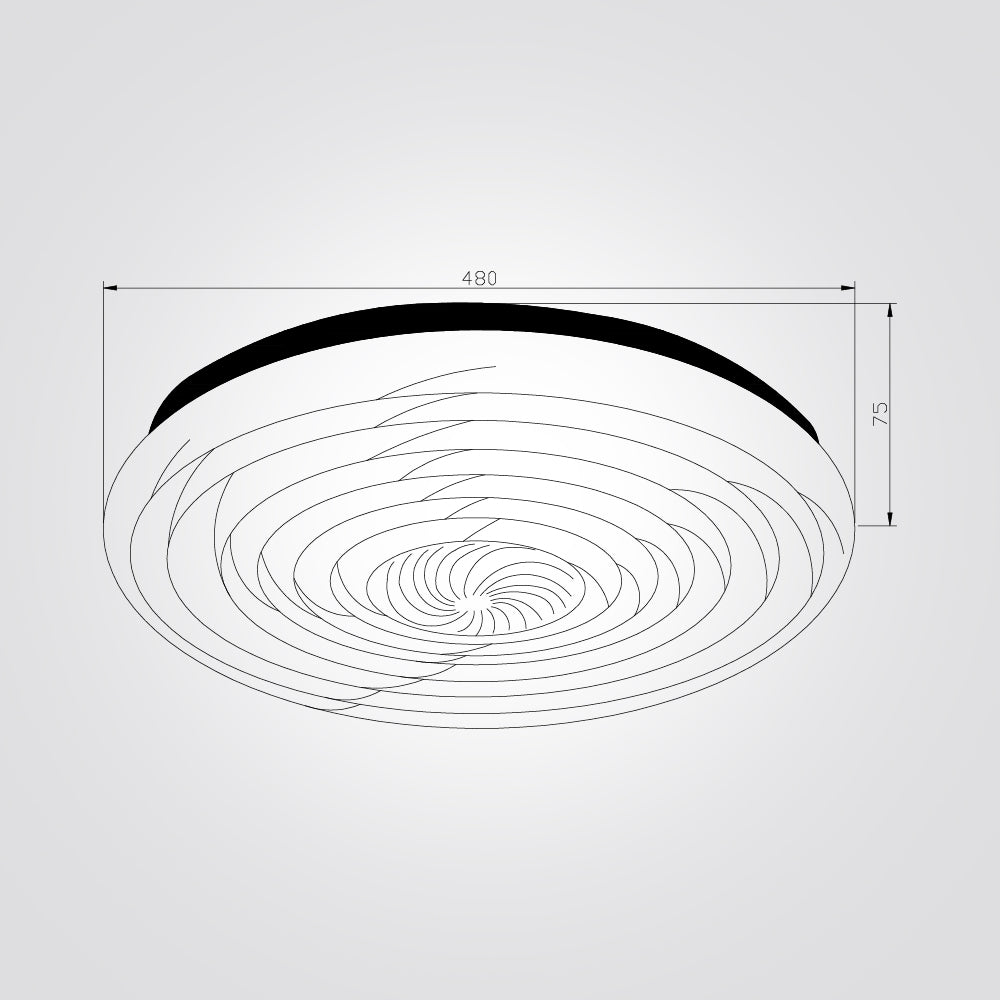 צמוד תקרה באתול לד CCT+ שלט Φ40| Φ50| לבן