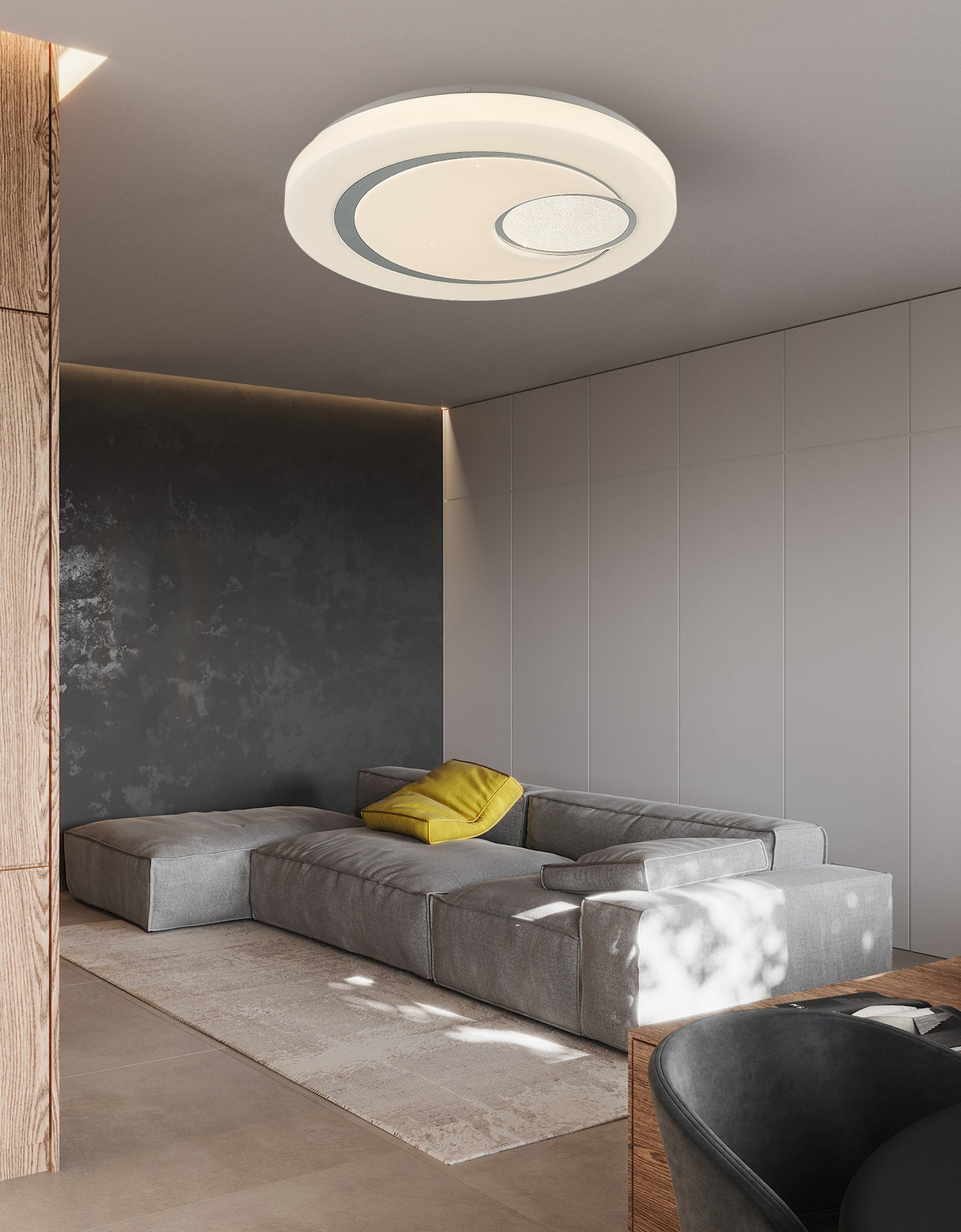 צמוד תקרה פיני לד CCT+ שלט Φ40| Φ50| לבן