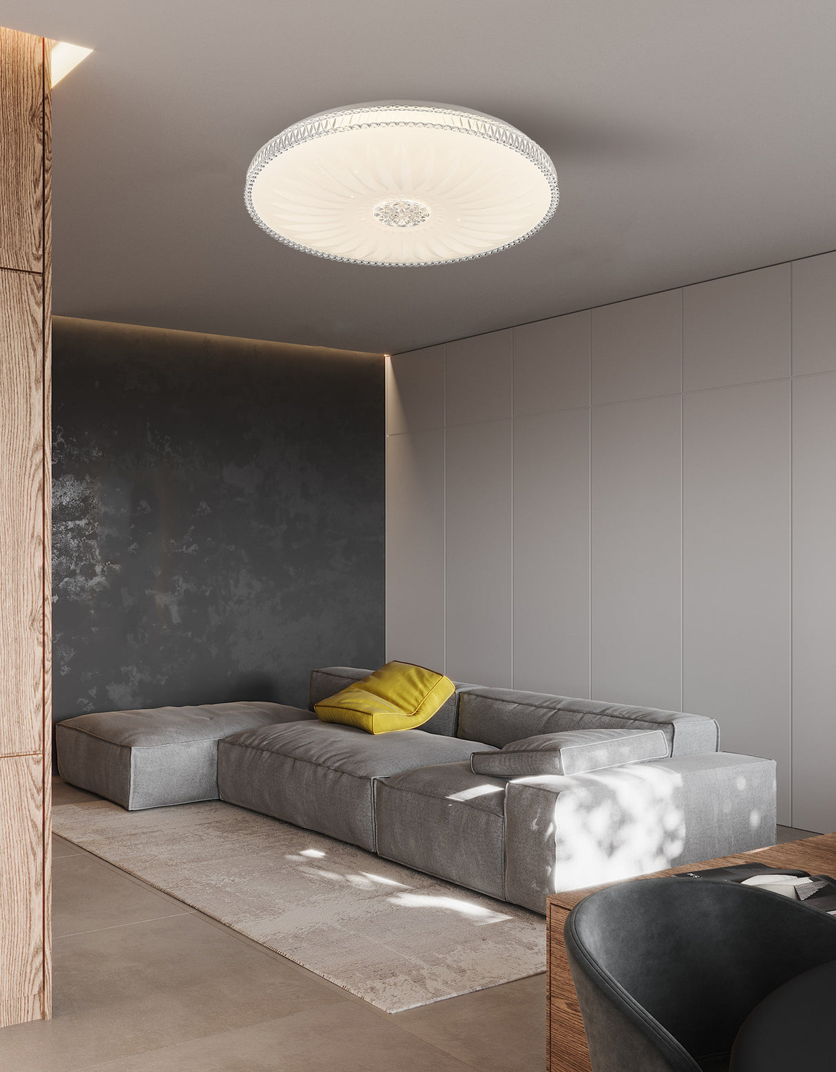 צמוד תקרה נירן לד CCT+ שלט Φ40| Φ50| לבן