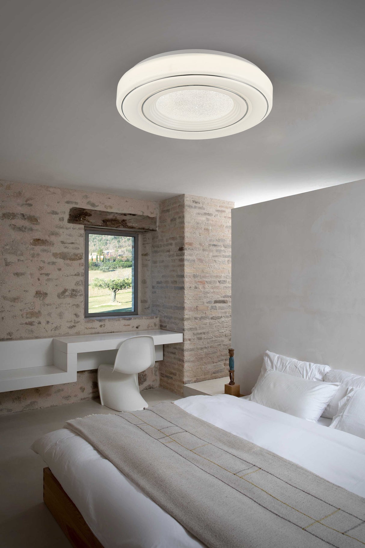 צמוד תקרה שימי לד CCT+ שלט Φ40| Φ50| לבן