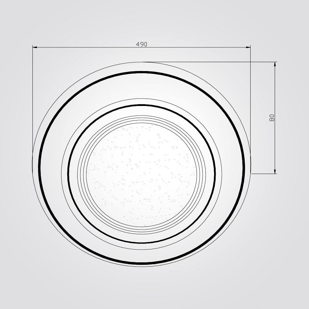 צמוד תקרה שימי לד CCT+ שלט Φ40| Φ50| לבן