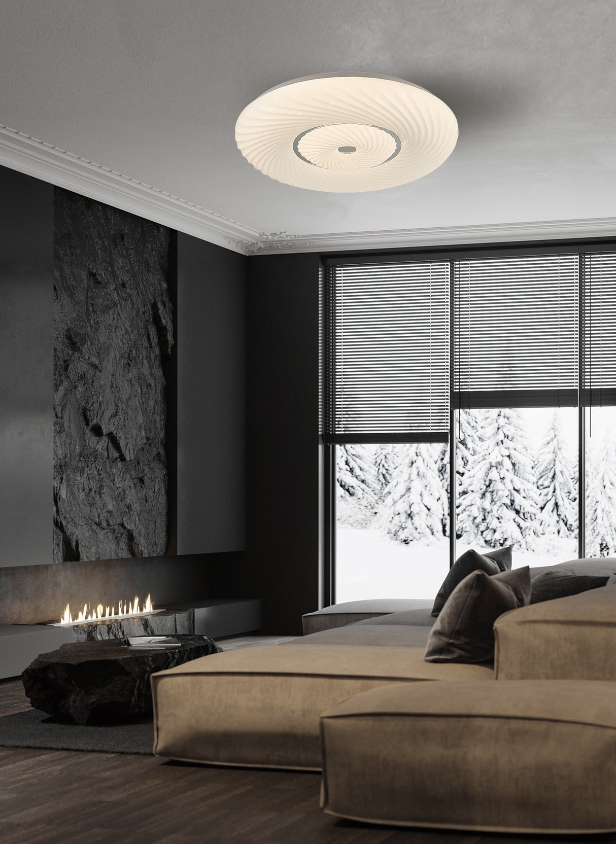 צמוד תקרה לורי לד CCT+ שלט Φ40| Φ50| לבן